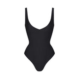 UNLINED PLUNGE THONG BODYSUIT