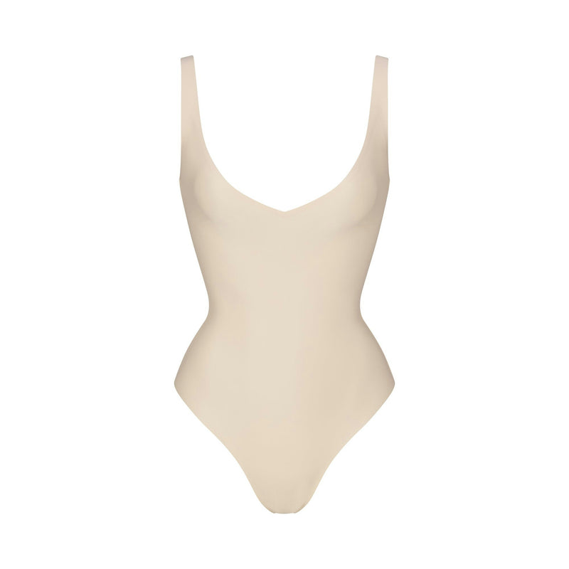 UNLINED PLUNGE THONG BODYSUIT