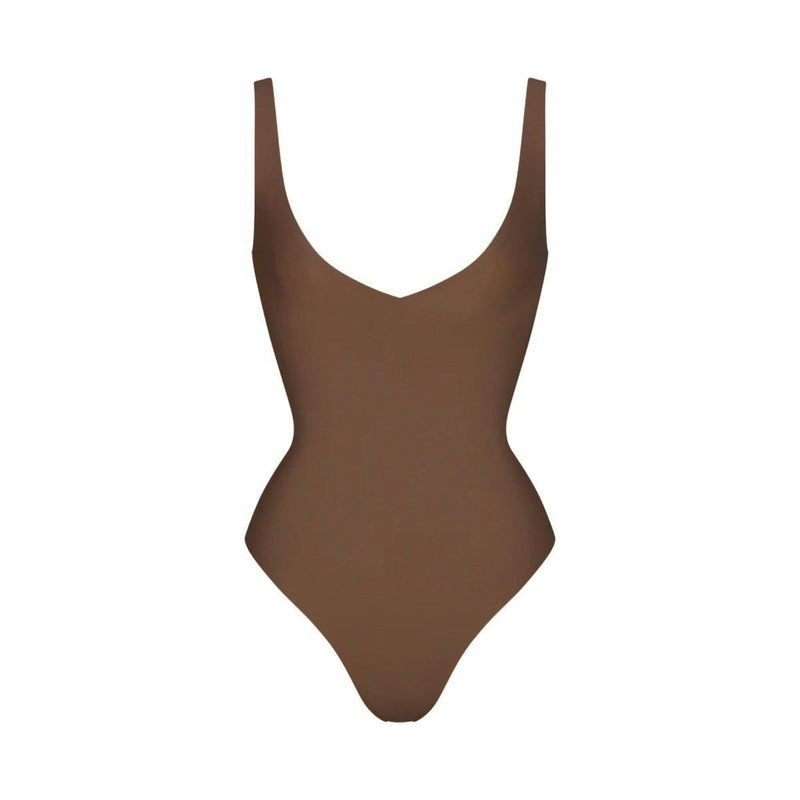 UNLINED PLUNGE THONG BODYSUIT